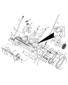 Drive System And Auger Assembly Diagram and Parts List for 1X221LHP (31AM2T6D709-31AM2T6D710-31AM2T6D713-31AM2T6D756)(2014) Cub Cadet Snow Blower